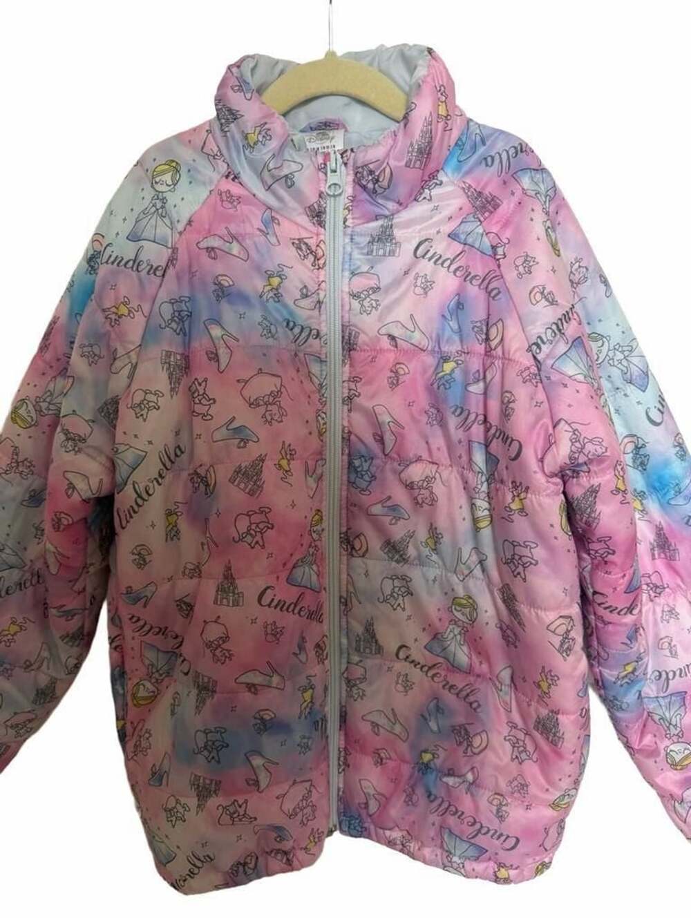 Disney Cinderella Puffer Jacket Size 7/8 Pink